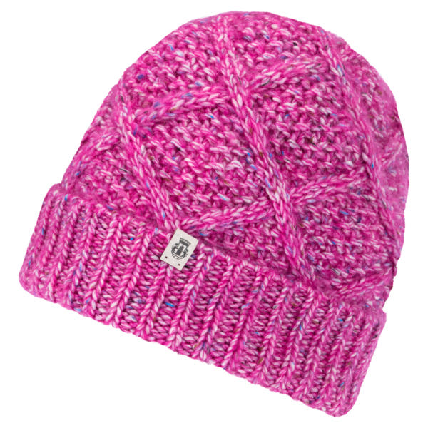Winter Tweed Mütze  - magenta