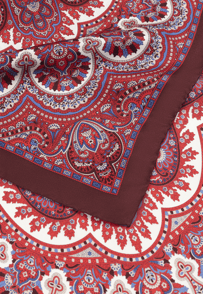 Young Paisley 53 x 53 - multi scarlet