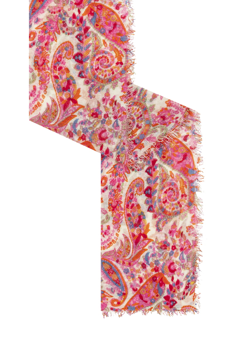 Paisley Cashmere 70x180 - multi pink