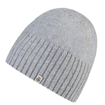 Merino Tweed Mütze - light grey