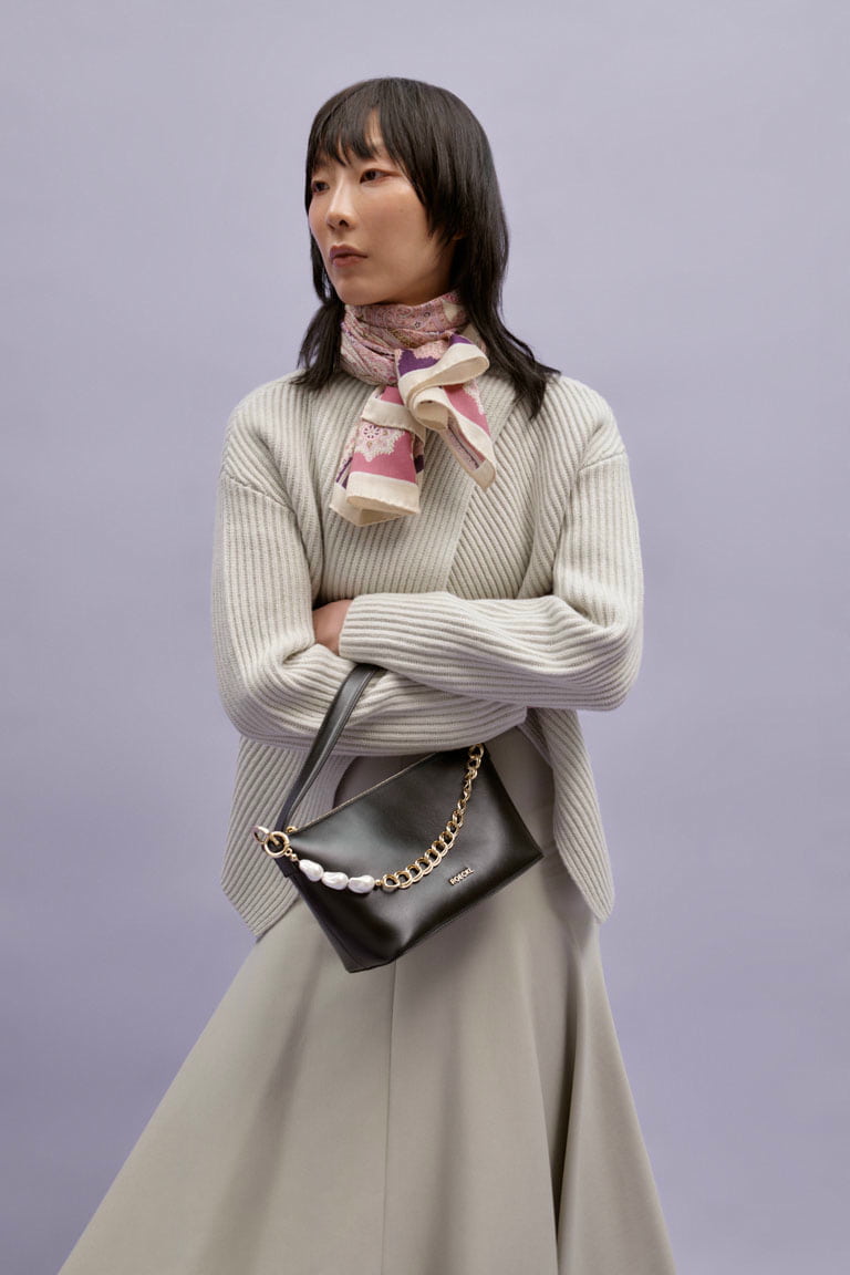 Harfen Paisley 70x170 - mauve