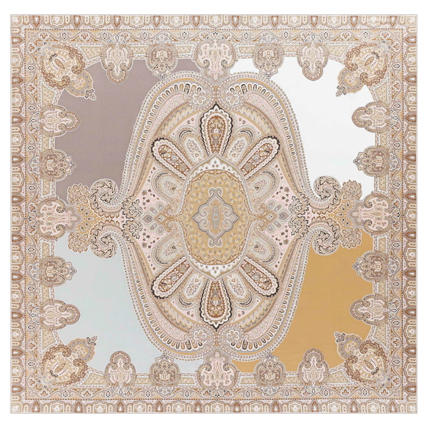 Colorblocking Ornament 140x140 - multi creme