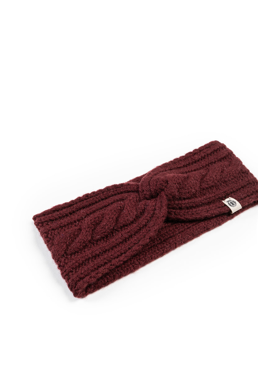 Cabled Charm Strirnband - mulberry