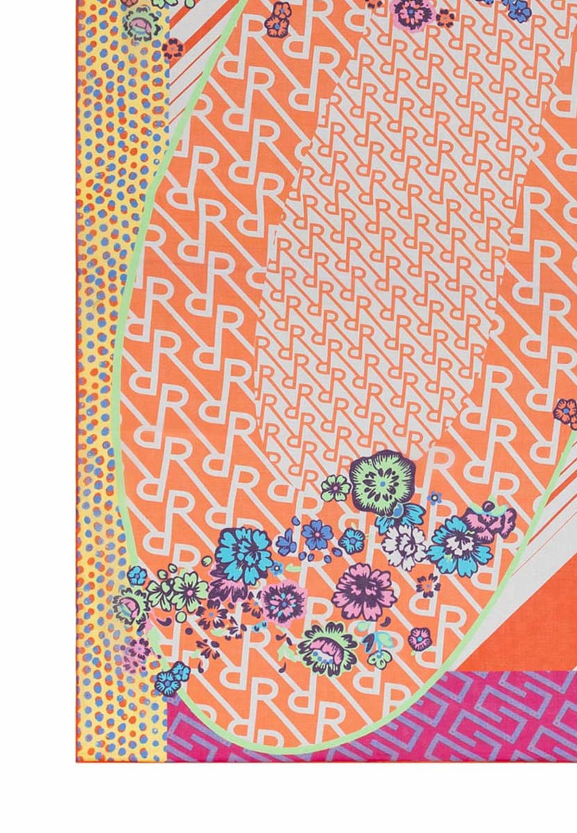 Big Paisley 100x100 - multi flamingo