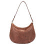 Liberty Schultertasche small Croco  - saddlebrown