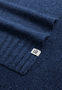 Merino Tweed Schal 35x180  - navy