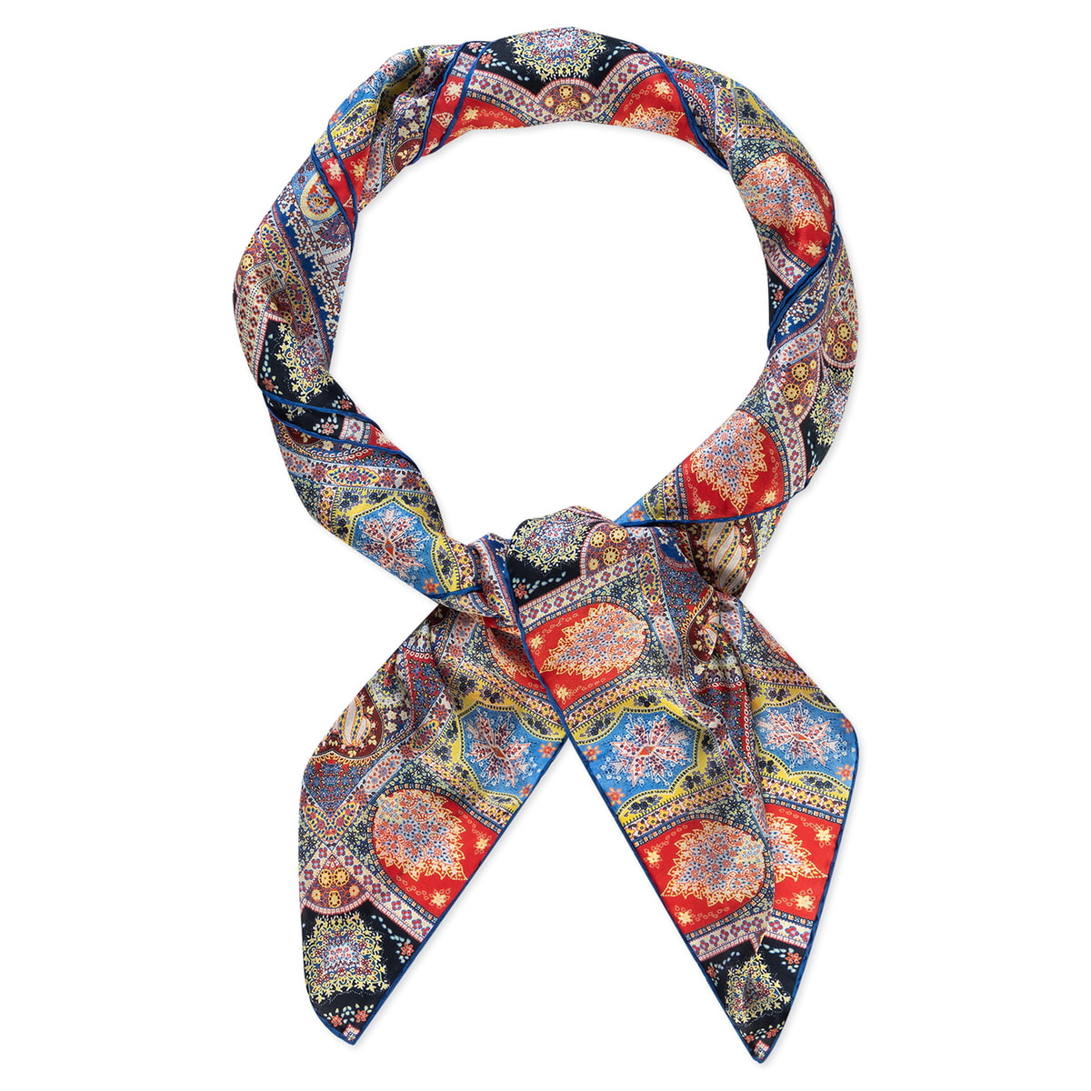 Secret Garden 140x140 - navy/red