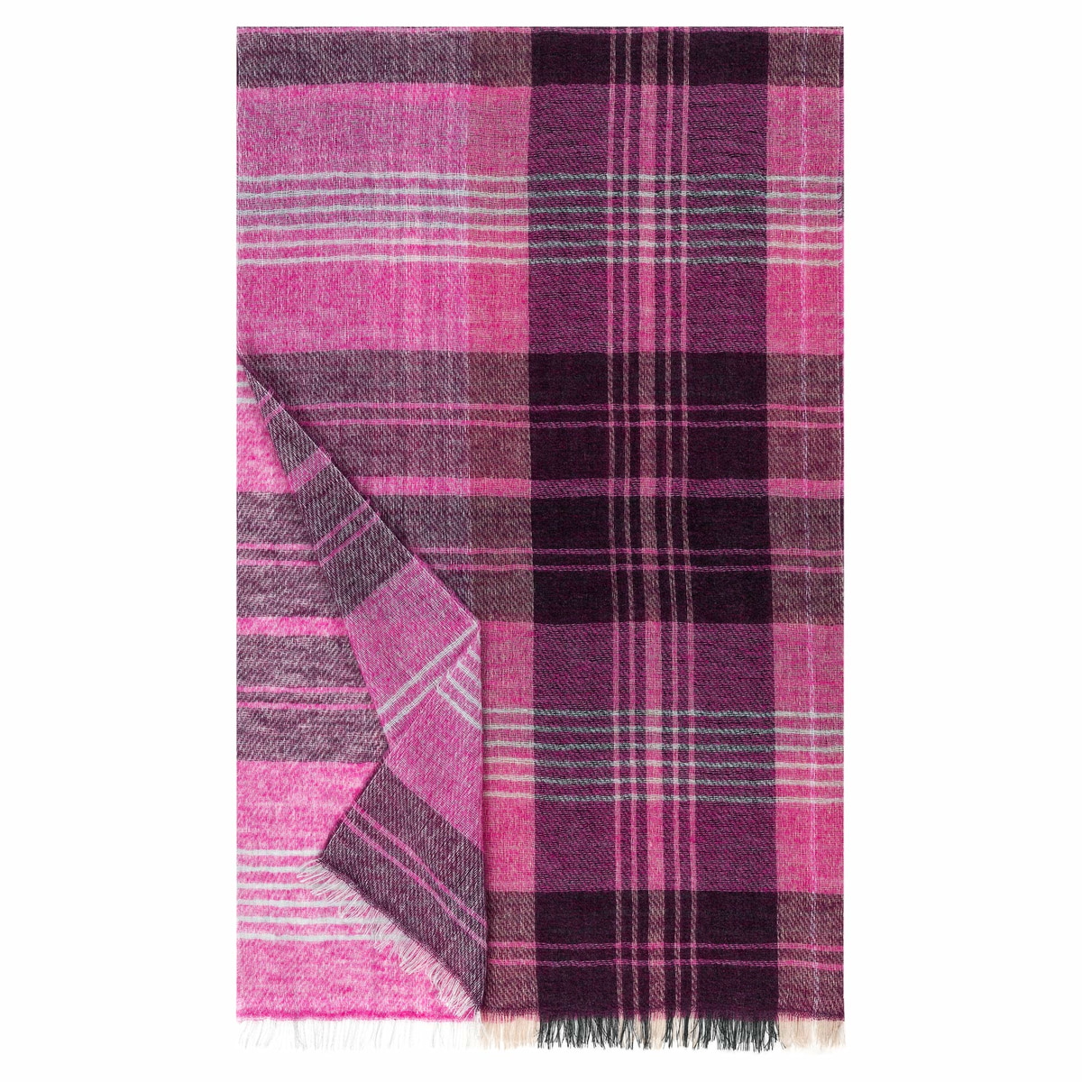 Glencheck 55x180 - multi fuchsia
