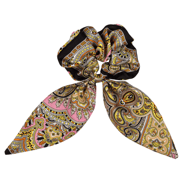 Scrunchie Young Paisley large - black jewel