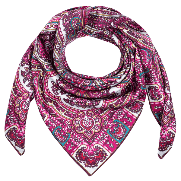 Paisley Star 90x90 - multi magenta