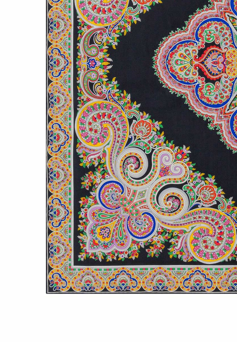 Square Garden Paisley 90x90 - multi black