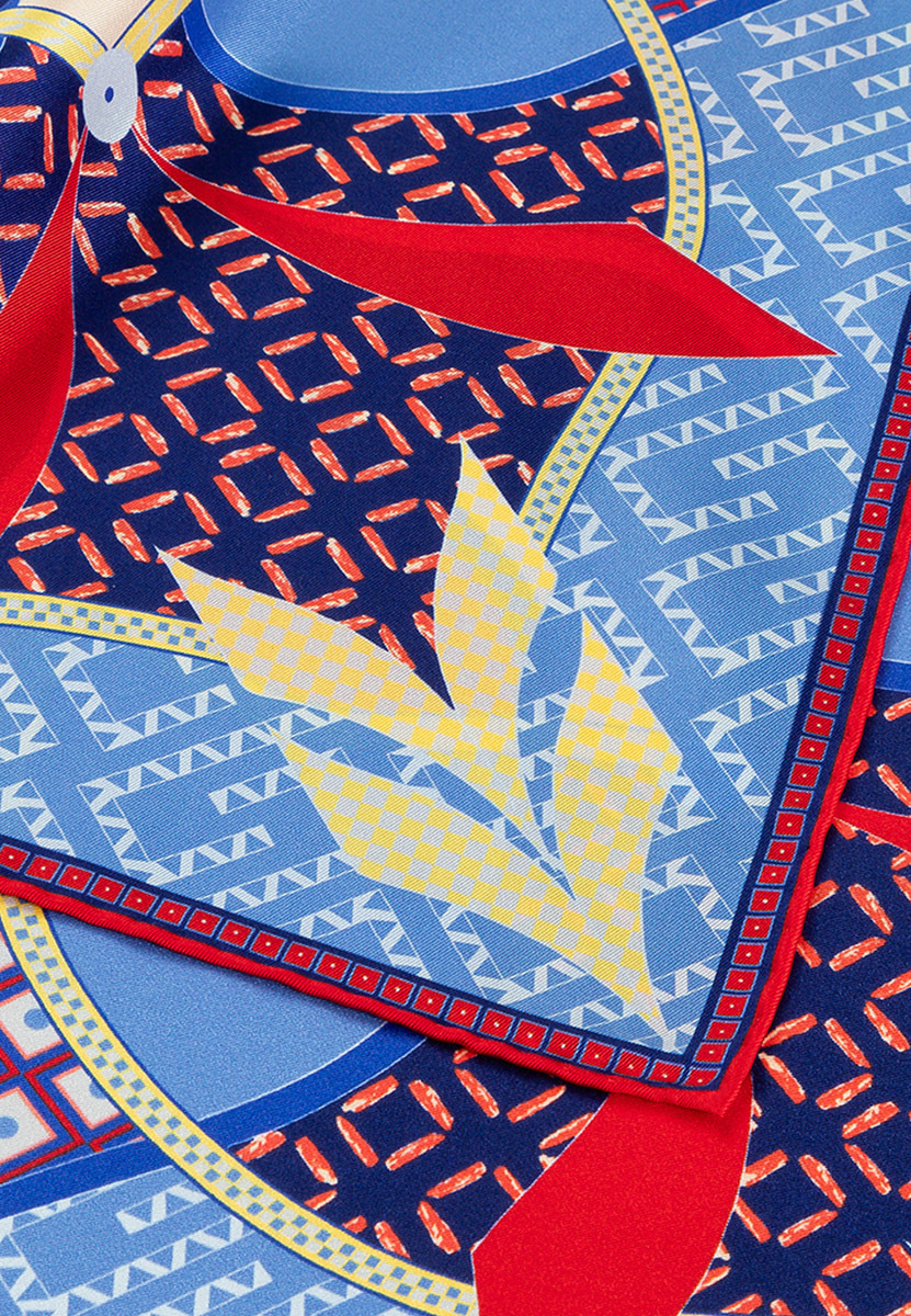 Flower Mandala 53x53 - multi bleu