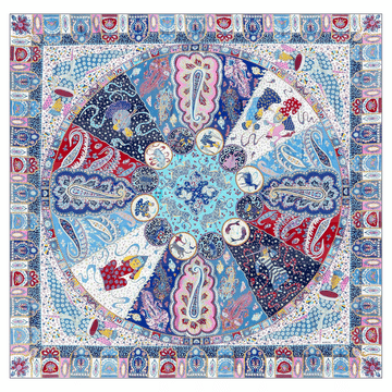 Persisches Horoskop 140x140 - multi blue