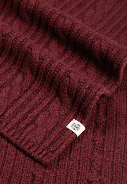 Cabled Charm Schal 30x180  - mulberry