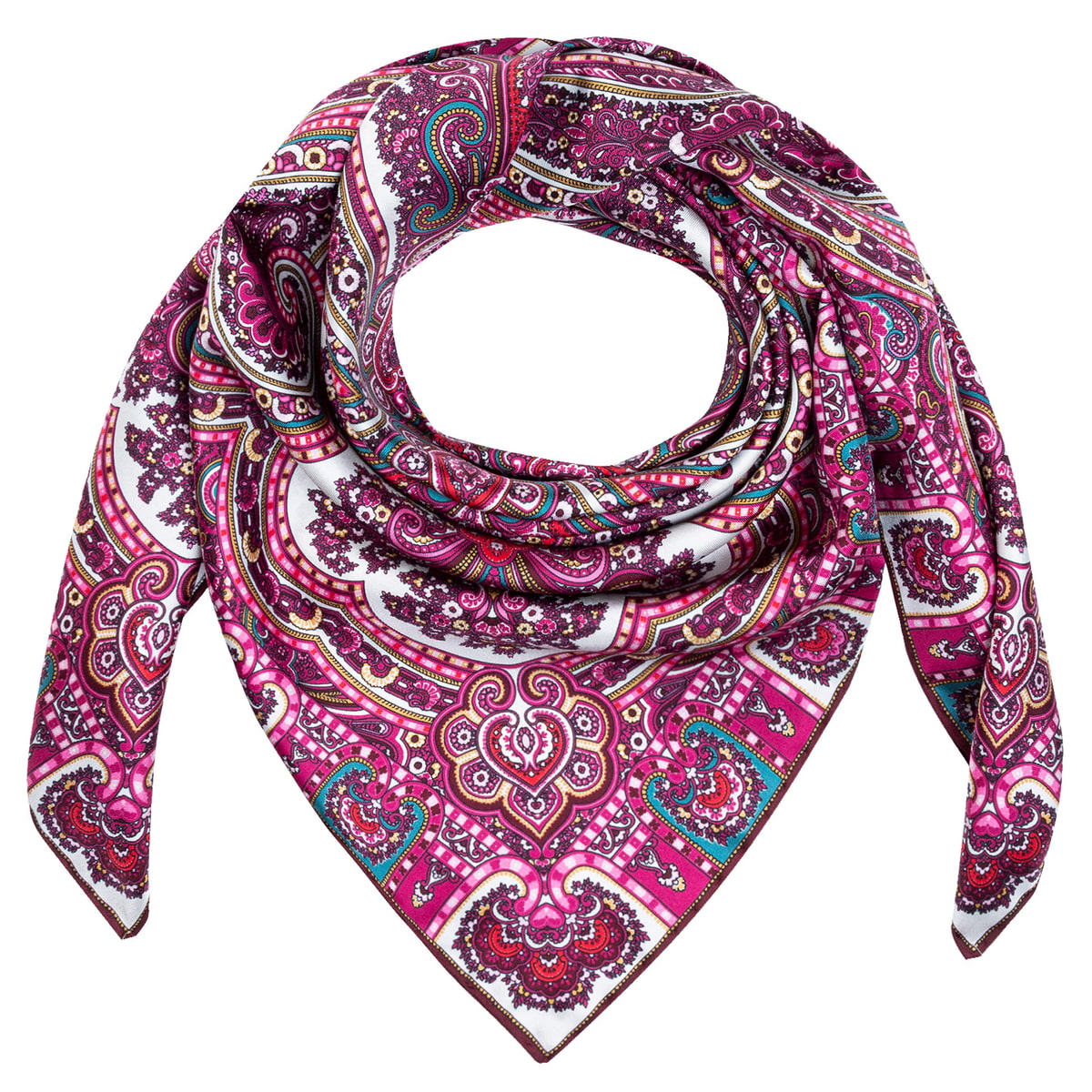 Paisley Star 90x90 - multi magenta