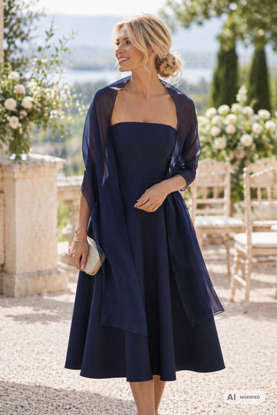 Classic Georgette 65 x 180 - navy