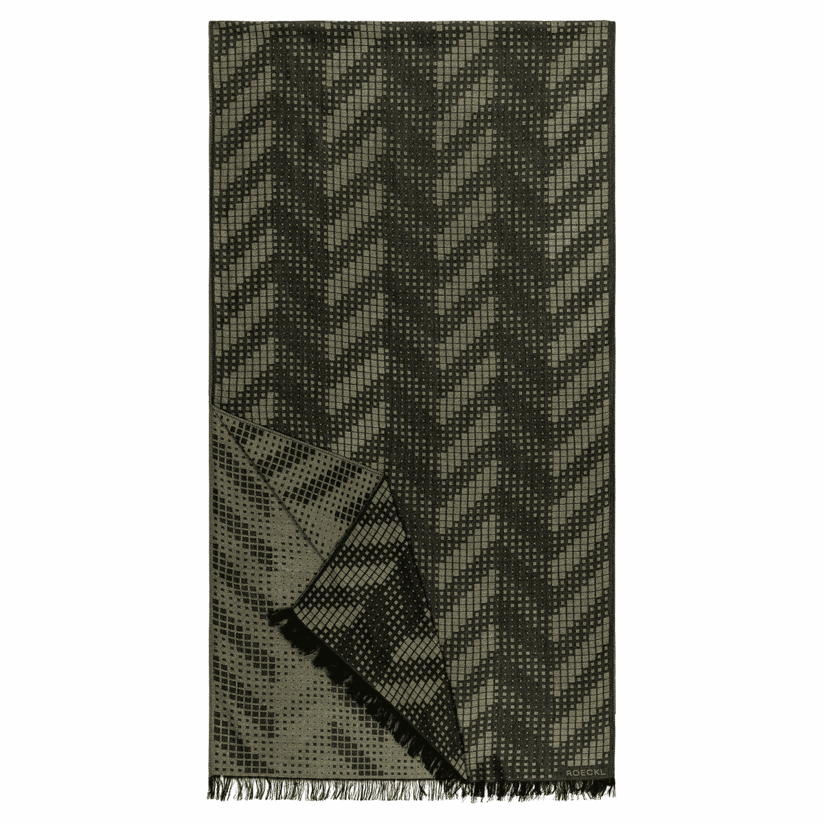 Graphic Jacquard 53x190 - olive