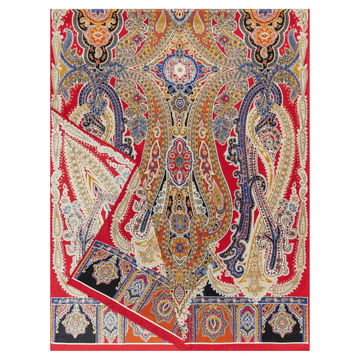 Harfen Paisley 70x170 - multi red