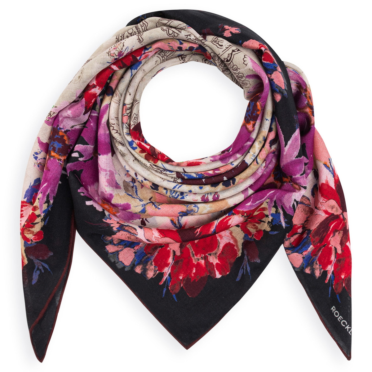 Blooming Harmony 100x100 - multi black