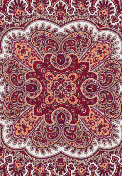 Young Paisley 53 x 53 - multi wine