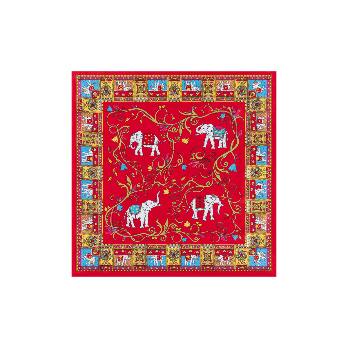 Lucky Elephant 53x53  - red mix