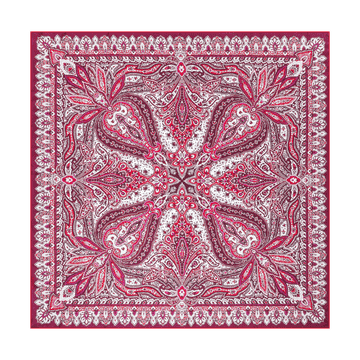 Flourishing Paisley 90x90 - multi magenta