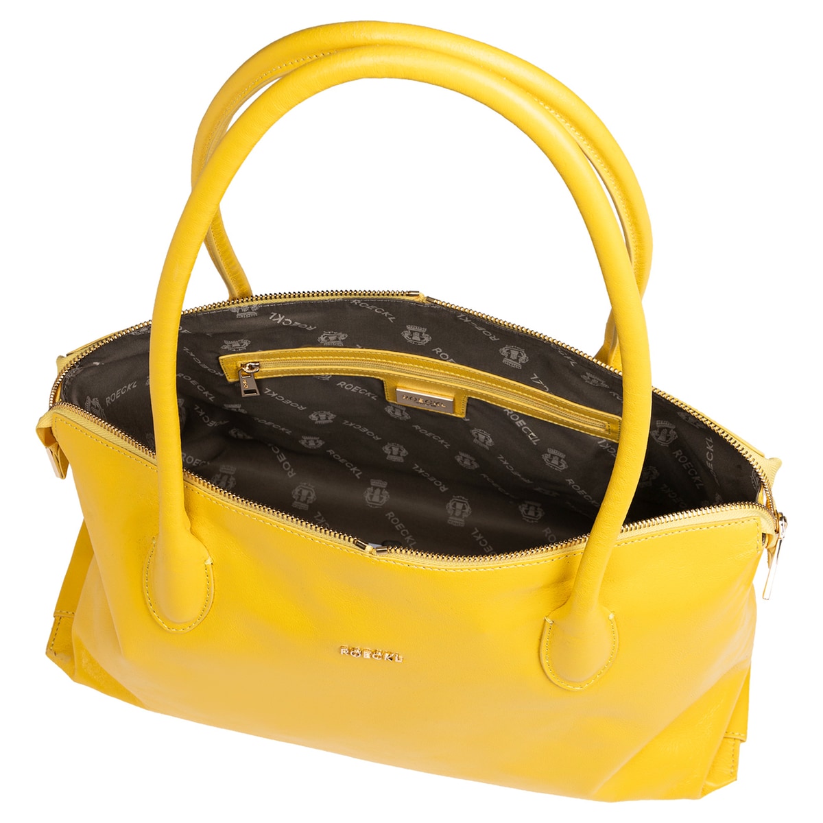Davina patent handbag medium - yellow