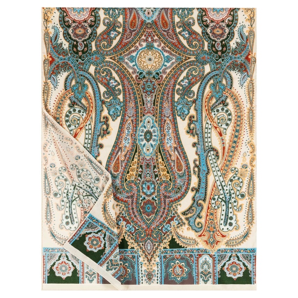 Harfen Paisley 70x170 - multi emerald