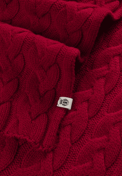 Braided Cashmere Schal 30x180 - classic red