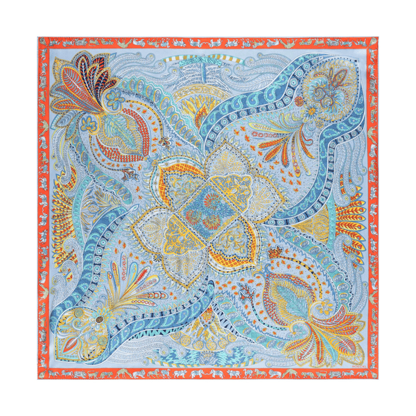 Vibrant Paisley 90x90 - multi ciel