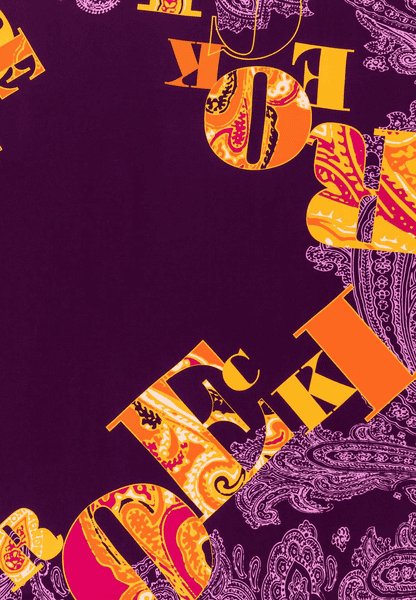 Modern Lettering 130x130 - multi plum