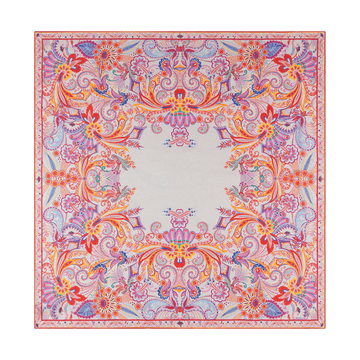 Floral Frame 100 x 100 - multi pink