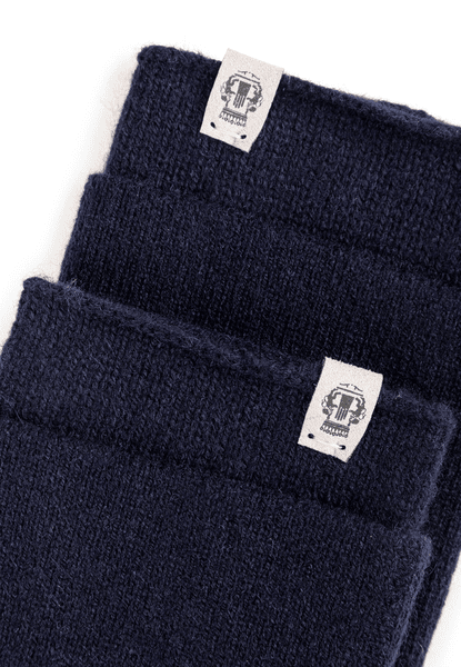Pure Cashmere Stulpenhandschuhe  - navy