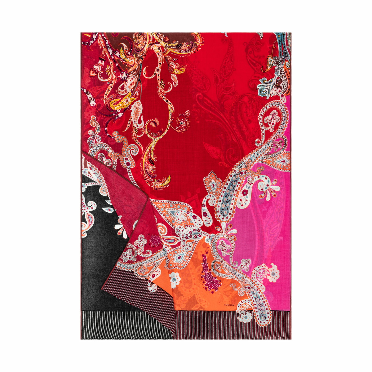 Patchwork Paisley 65x180 - multi amarone