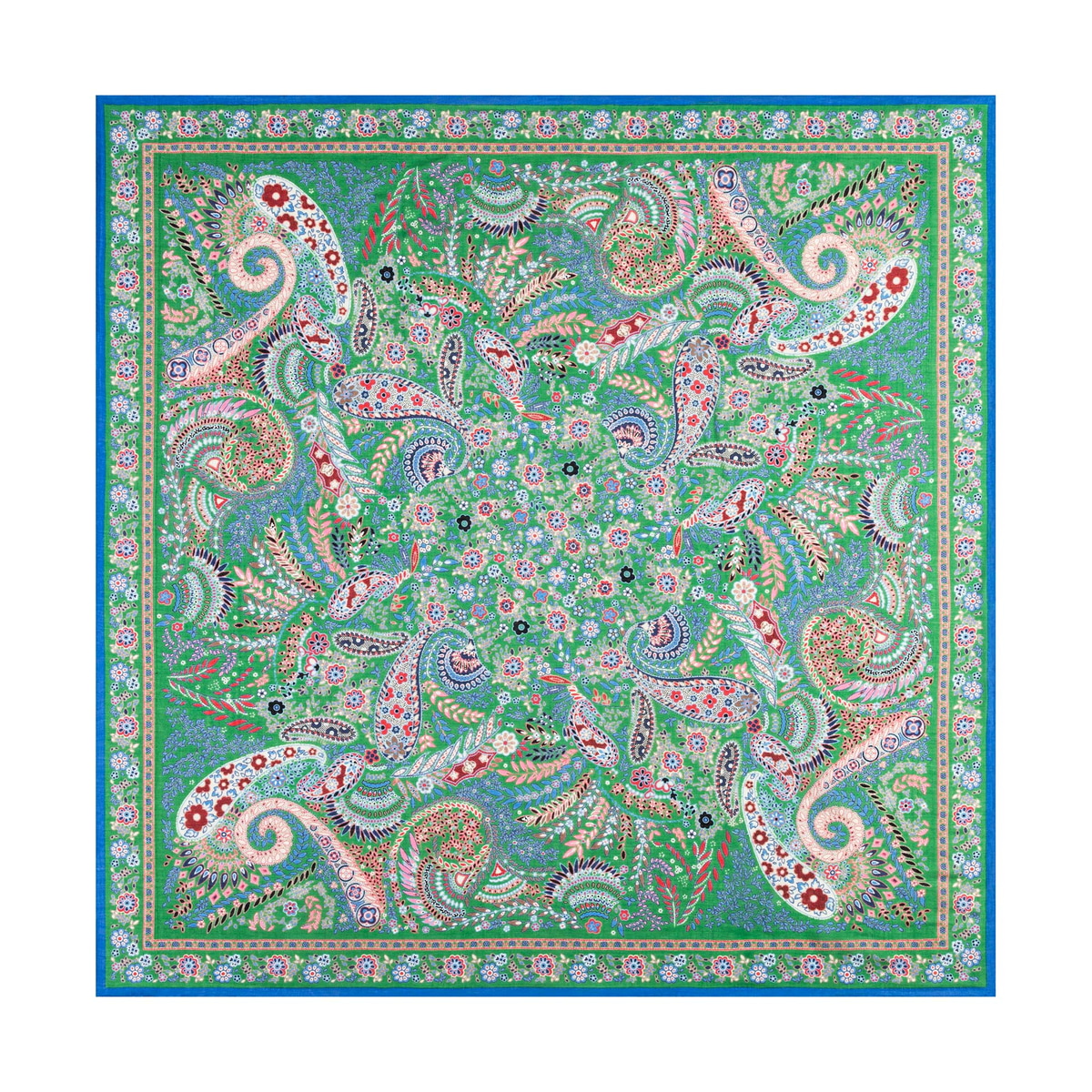 Wool Feather 90x90 - multi green