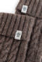 Cabled Charm Strickhandschuhe  - coffee