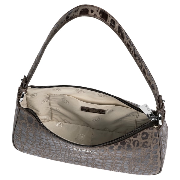 Cleo small Croco silver - mocca