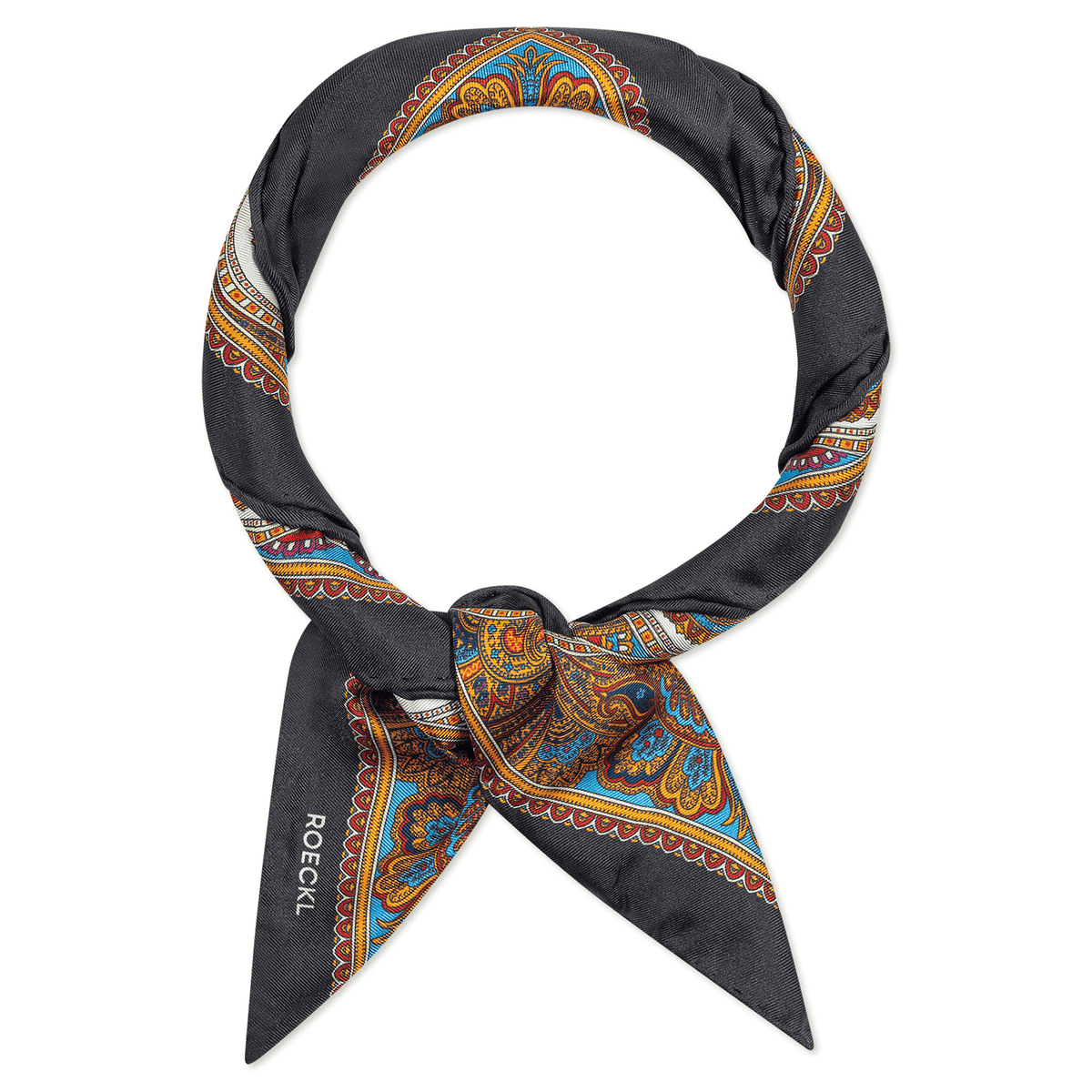 Fine Paisley 53x53  - multi black