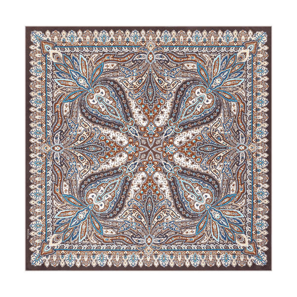 Flourishing Paisley 90x90 - multi coffee