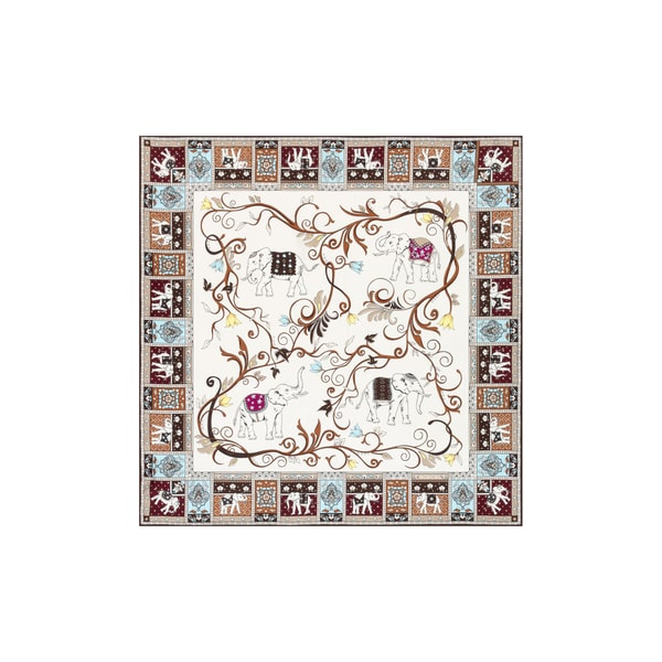 Lucky Elephant 53x53 - multi cashmere