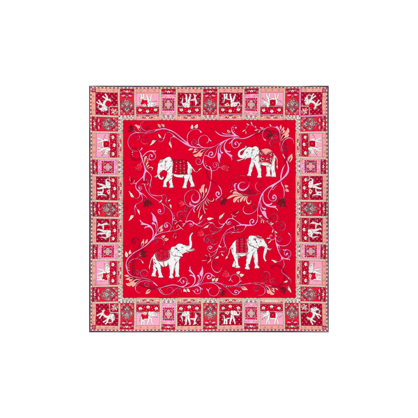 Lucky Elephant 53x53 - multi red