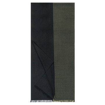 Two-Tone Wool 40x180  - olive/navy
