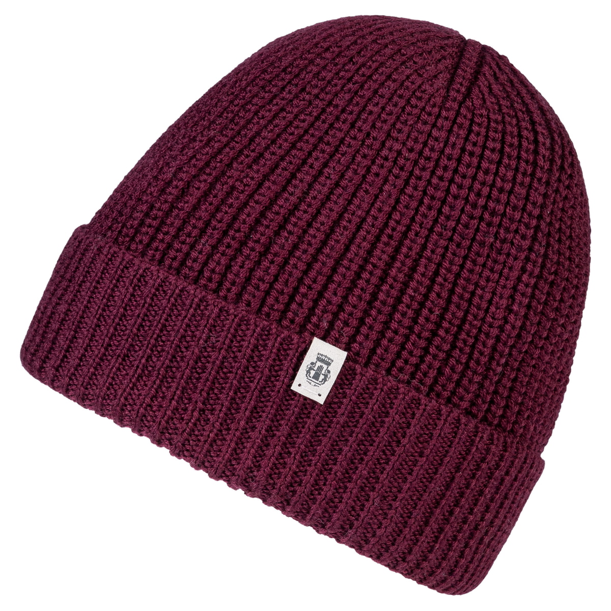 Pure Merino Umschlagmuetze - wine