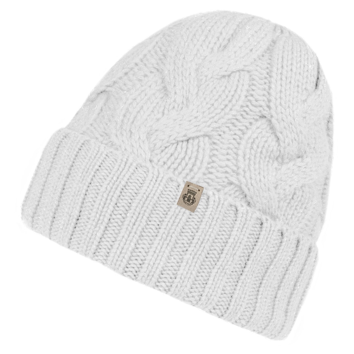 Braided Cashmere Muetze - woolwhite