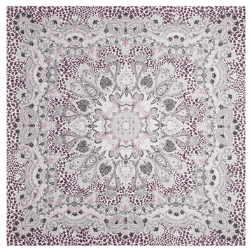 Animal Paisley 140x140  - multi wine