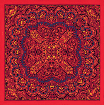 Young Paisley 53x53 - multi red