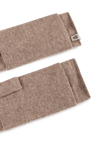 Pure Cashmere Stulpenhandschuhe - taupe