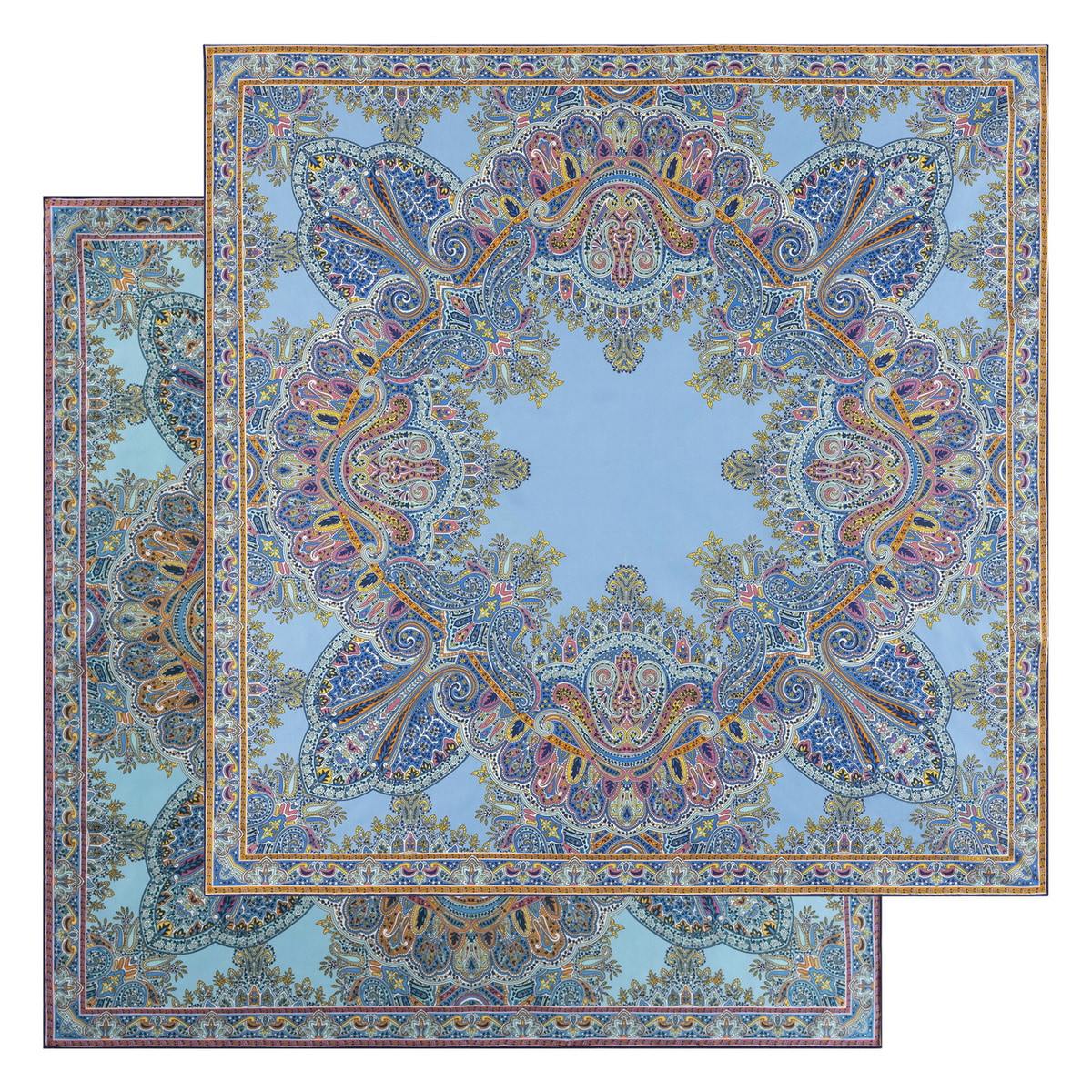 Mirror Paisley 90x90  - horizon/lagoon