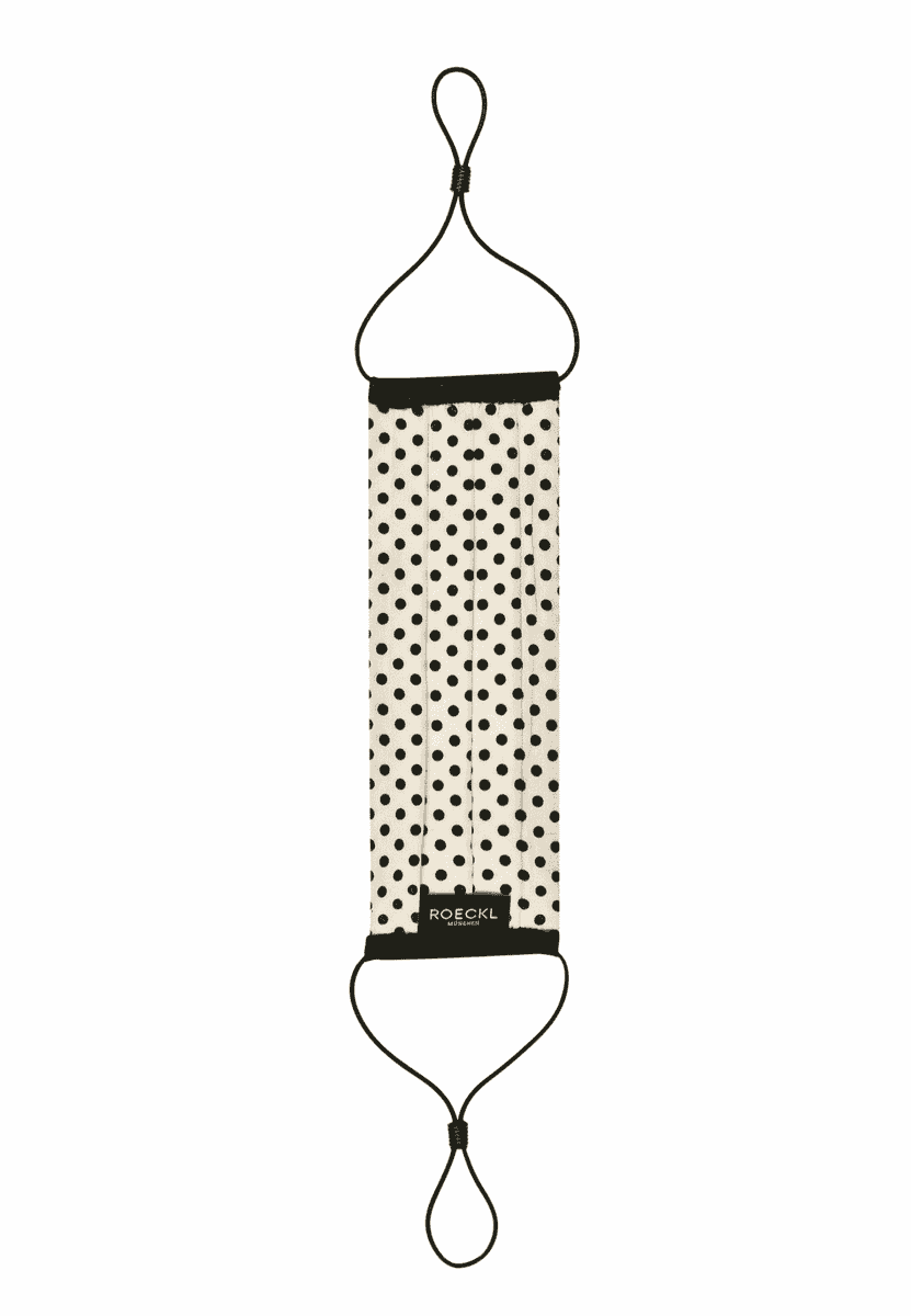 Polka Dots Maske & Handschuh Set - creme black