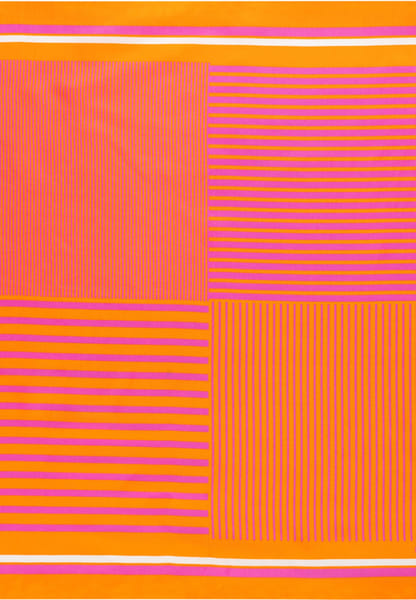 Two Tone Stripes 53x53 - tangerine